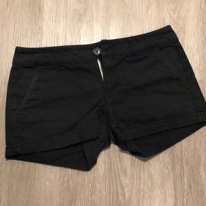 Black chino shorts